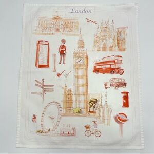 Le Telerie Toscane London Tea Towel Double-Decker Bus Big‎ Ben Travel Themed